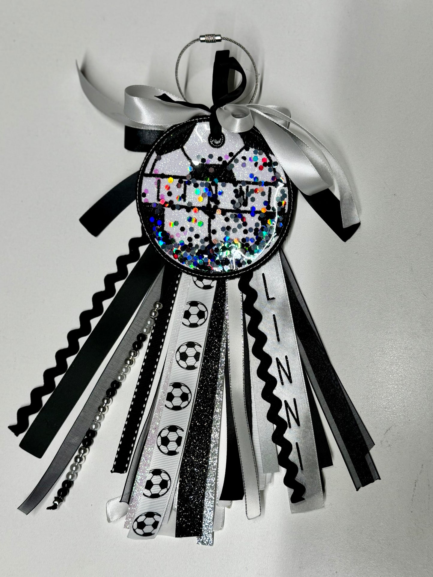 Custom Soccer Shaker Bag Tag