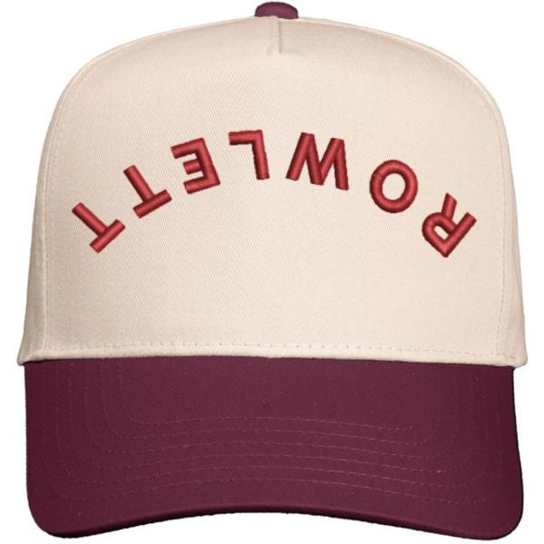 Rowlett Two-Tone Natural/Maroon Puff Cap